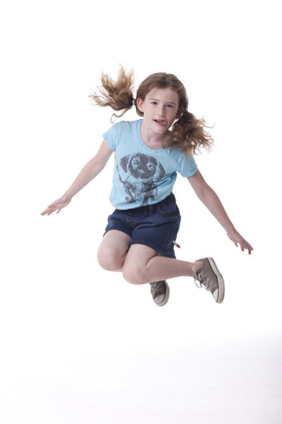 Kids Sensory Shorts Jumping Action Front View
